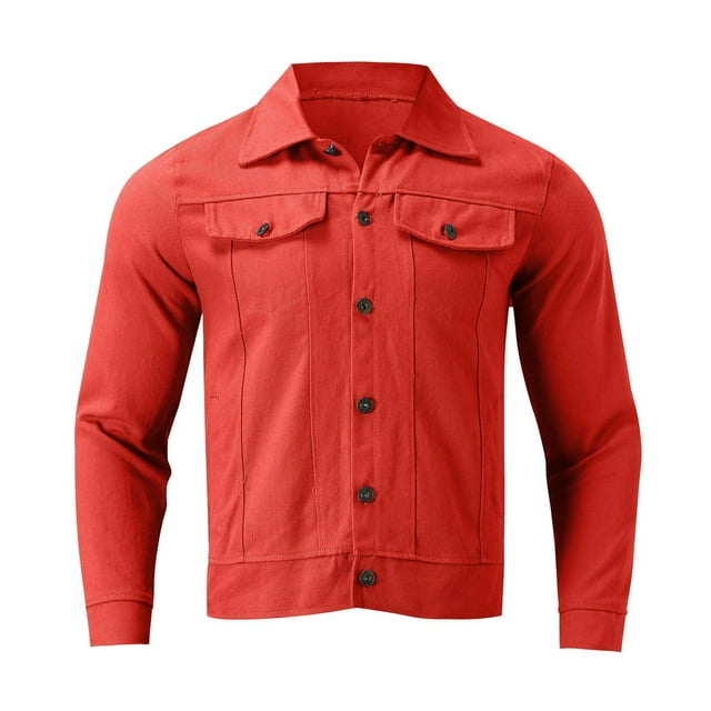 SHIXIAOO Men's Autumn and Winter Casual Solid Color Jacket Cardigan Buttoned Workwear Denim Jacket Loose Fit Sweater Sweaters for Men Long Heavy Sweater Mens Men Cardigan Sweater Button down Tall