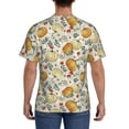 thumbnail image 3 of Bixox Men's Autumn Pumpkins Leaves Printed Short Sleeve Skinny Athletic T-Shirt, 3 of 6