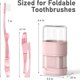 thumbnail image 3 of Kit de estuche para cepillo para polvo de dientes portátil plegable para viaje y cubierta de pasta dental con taza de enjuague bucal, organizador de herramientas de limpieza oral para camping, 3 of 4