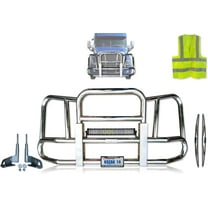 Compatible with Freightliner Cascadia 2007-2017 Front Grille Bumper Deer Guard - Chrome (Kozak Aftermarket)