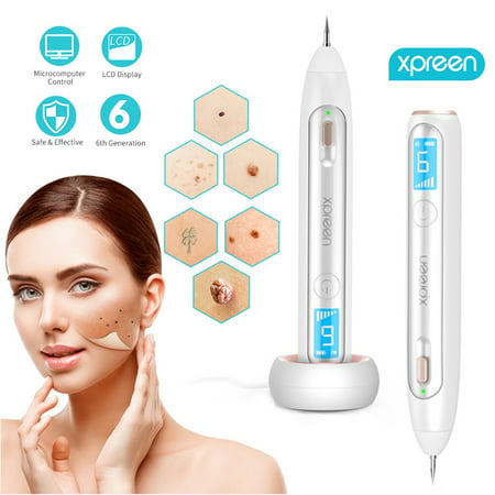 Skin Tag Remover Professional Wireless Rechargeable Mole Freckle Mole Remover Skin Tag Spot Eraser Pro Beauty Sweep Spot Pen Kit With LED Screen and (Best Way To Get Rid Of Moles On Skin)