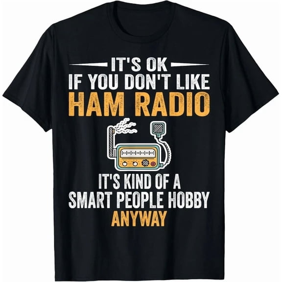 Funny Ham Radio Operator T-Shirt Retro Amateur Radio Gift for Men Women Smart People Hobby Graphic Tee