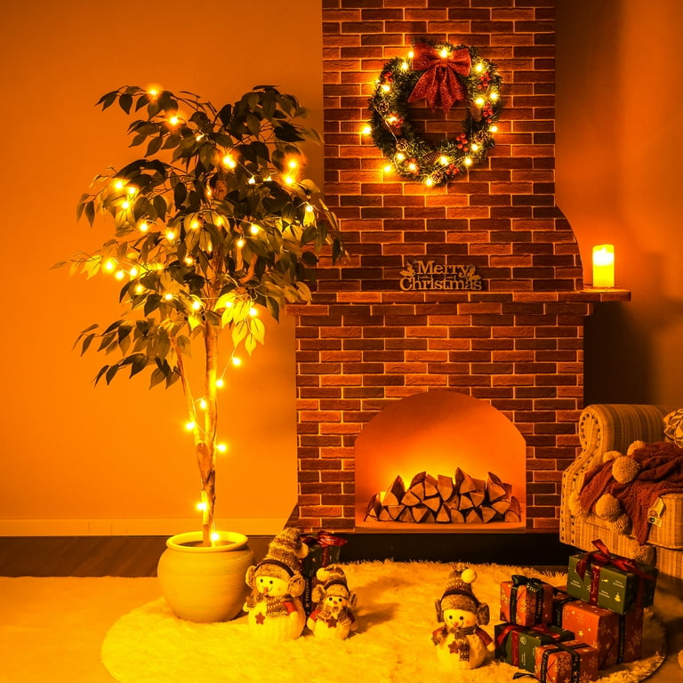 DR.Planzen 5' Artificial Ficus Tree, Lifelike Silk Greenery