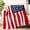 American Flag, variant on Blue Ombre Fleece Throw Blanket 50x60, Soft Lightweight Flannel Blanket for Couch Sofa Bed, Plush Turquoise Teal Blue Gradient Microfiber Decorative Throw Gift