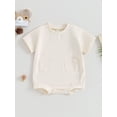 thumbnail image 2 of Bagilaanoe Newborn Baby Boy Rompers Short Sleeve Bodysuits 3M 6M 9M 12M 18M Infant Casual One Piece Short Jumpsuit, 2 of 9