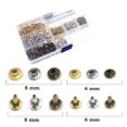 thumbnail image 4 of Coofit 180 Sets Leather Rivets Metal Rivet Buttons Double Cap Rivets with Fixing Tools, 4 of 10