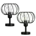 thumbnail image 2 of Black Crystal Table Lamp Tilted Metal Bar Metal Base Nightstand Lamp, Set of 2, 2 of 3