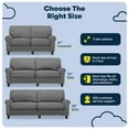 thumbnail image 4 of Serta Copenhagen 61" Rolled Arm Loveseat Sofa with Removable Covers Dark Gray, 4 of 16