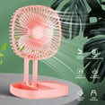 thumbnail image 3 of Luxtrada 6.5 Inch Travel Fan, Portable Folding Desk Fan with 3 Speeds, 185° Rotation, Battery Operated & Rechargeable, Quiet Small Table Fan for Bedroom, Office (White), 3 of 13