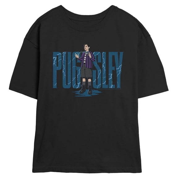 Juniors Wednesday Pugsley Power Pose T Shirt