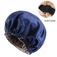 thumbnail image 1 of Shower Cap, Satin Lined Shower Cap, Extra Large Shower Cap for Women, Reusable Waterproof, Navy Blue, 1 of 4