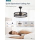 thumbnail image 2 of Ventilador de techo LEDIARY, control remoto sin aspas, negro, enjaulado, de 22 pulgadas, 2 of 7