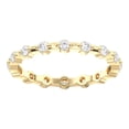 thumbnail image 2 of KEEVA JEWELS 0.55 Carat Round Lab Grown Diamond Anniversary Band for Women, Made in 10K Yellow Gold Size 6, 2 of 6