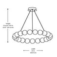 thumbnail image 6 of Trans Globe Ellington 33 in. Dimmable Integrated LED Black Chandelier Light Fixture with Acrylic Globe Shades, 6 of 8