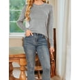 thumbnail image 2 of Sweaters for Women Basic Solid Color Crewneck Sweaters Lightweight Pullover Tops Fall Sweater Shermie, 2 of 6