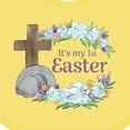 thumbnail image 4 of Inktastic It's My 1st Easter with Cross and Flowers Boys or Girls Baby Bib, 4 of 4