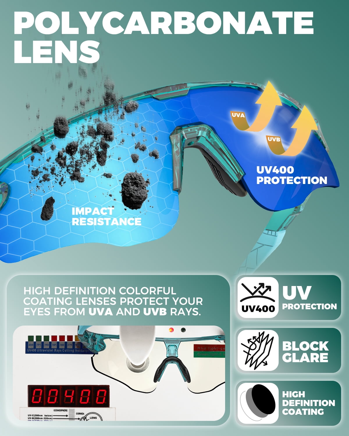 VICTGOAL Photochromic Cycling Glasses for Men Women, Clear Bike Glasses with UV400 Protection, Sports Running Sunglasses Goggles