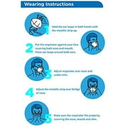 BYD Care KN95 Foldable Respirator Mask (Box of 50), GB2626, Latex-Free