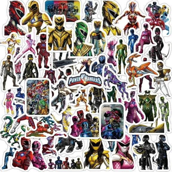 120 PCS For Power Rangers Cartoon Sticker Pack for Teens - Waterproof Vinyl Decals for Water Bottles, Laptops, Skateboards & Suitcases for Girls Boys Ideal Holiday Party Gift