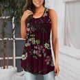 thumbnail image 3 of Women's Summer Tops Crew Neck Tank Top T Shirt Pleated Short Sleeve Tunic Tops Flare Blouse, 3 of 5