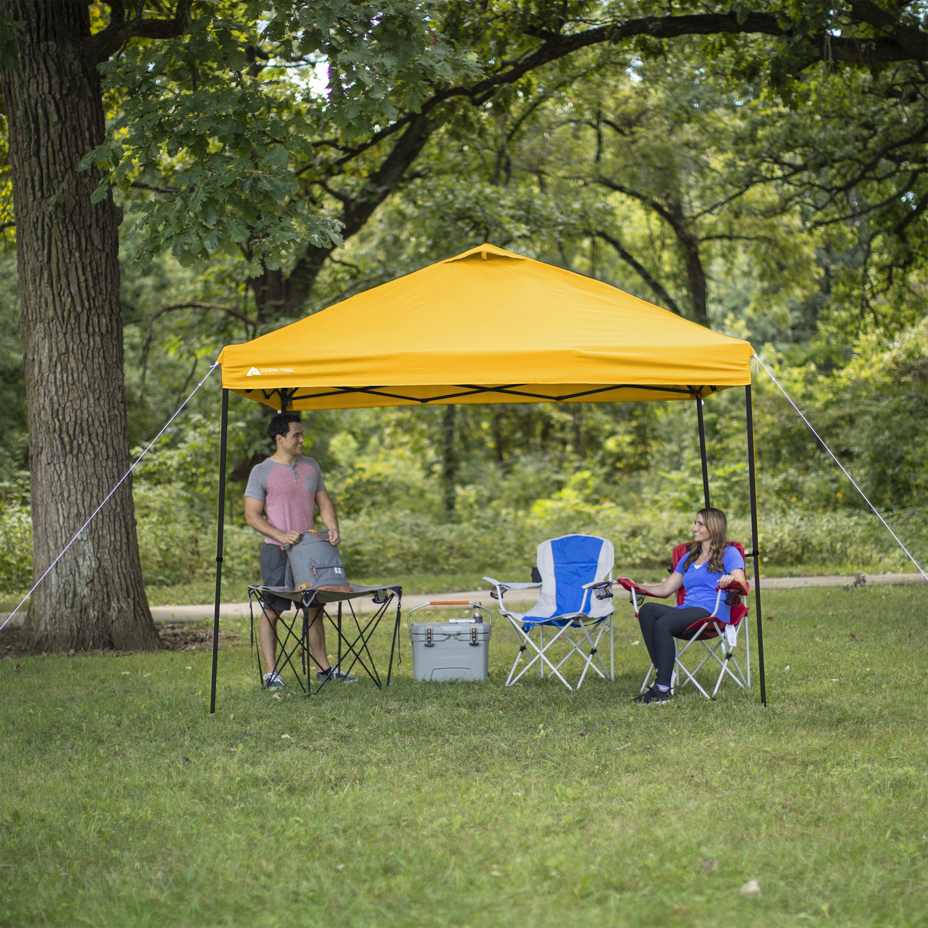 Ozark Trail 10' x 10' Yellow Instant Outdoor Canopy with UV Protection Material - image 4 of 5