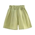 thumbnail image 4 of Fozruso Girls Summer Solid Skirted Shorts For Girls Lightweight Loose Fit Casual Bottoms For Everyday Play And Comfort Girls Casual Shorts(Green), 4 of 7