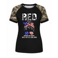thumbnail image 4 of HCYSFG Womens RED Friday Camo Print top Crew Neck t shirt Casual Short Sleeve Summer Patriotic Fashion Pullover Trendy tee, 4 of 4