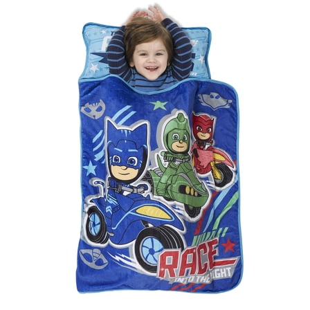 PJ Masks Male Blue Cartoon Polyester Nap Mats, Washable