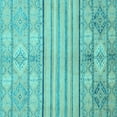 thumbnail image 1 of Ahgly Company Indoor Square Abstract Light Blue Modern Area Rugs, 6' Square, 1 of 4