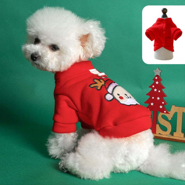 Ganfancp Ropa para Mascotas Perros Gatos Disfraces Ropa Invierno Caliente Cómodo Sudadera Papá Noel Liquidación Sudadera para Mascotas X1