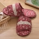 thumbnail image 2 of Pantuflas de algodón para el hogar de tejido pastoral, acolchadas de algodón, cálidas, de fondo suave, antideslizantes, 2 of 2