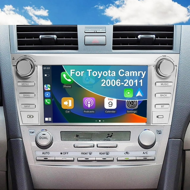 Autorradio iCarsepton Upgrade con pantalla táctil Android 13 Toyota Camry 2006-2011
