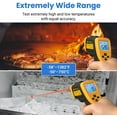 thumbnail image 3 of Etekcity Lasergrip 800 (Not for Human) Digital Infrared Thermometer Laser Temperature Gun Non-contact-58℉ -1382℉ (-50℃ to 750℃), Standard Size, Yellow & Bla, 3 of 5