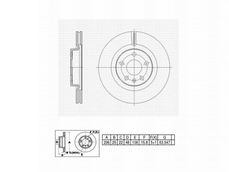 Winstop Brake Rotor, Front WS255741, Volvo XC40 2022-2019
