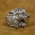 thumbnail image 6 of 925 Sterling Silver Armored Tiger Ring Biker Punk Jewelry TA398 Small Model US Size 7.5, 6 of 16