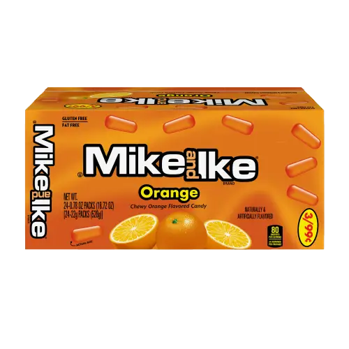 Mike and Ike Minis Orange 0,78 oz. Caisse 24 Unités