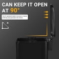thumbnail image 3 of BIQWBIC 10L/2.6 Gallon Stainless Steel Bathroom Trash Can with Lid – Foot-Operated Garbage Bin with Removable Bucket, 2-Pack, Black – Perfect for Office & Bedroom, 3 of 7