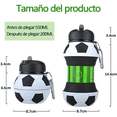 thumbnail image 4 of Botella Agua Plegable Deportiva Forma de Balón Fútbol Basquetbol Beisbol Tenis, Termo Portable Xtellar blanco, 4 of 4