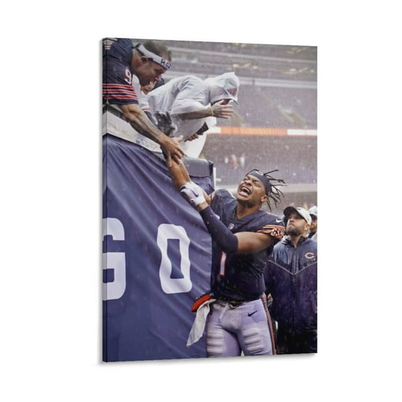 Justin Fields Football Player Poster Wallpaper Canvas Wall Art Poster Decorative Bedroom Modern Home Print Picture Artworks Posters 12x18inch(30x45cm)