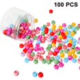 thumbnail image 1 of FNNMNNR 100 Pcs Mini Pince à Cheveux Pinces à Cheveux Poney Perles Colorées Épingles Pinces Pince à Cheveux Perles Arc-en-Ciel Pince pour Enfants Filles Femmes, 1 of 9