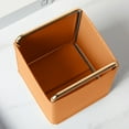 thumbnail image 3 of Leather Pen Holder, Pencil Cup & Organizer for Essential Desktop Supplies, Handcrafted - brown, 3 of 5