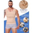 thumbnail image 3 of Vaslanda Men's Gynomastica Compression Shirt for Body Shaper Slimming Vest Tight Tummy Underwear Tank Top, 3 of 4