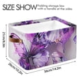 thumbnail image 4 of Purple Butterflies Watercolor Storage Bins Baskets With Handles Storage Box Clothes Organizer Organization Toys, 4 of 7