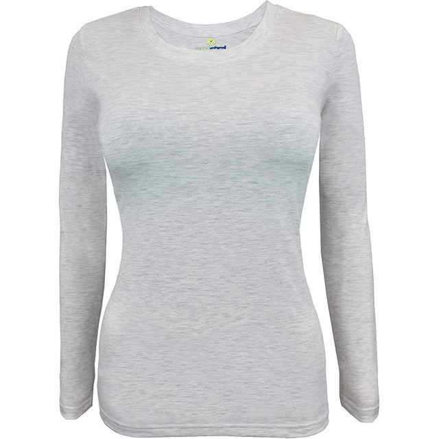 Women's Under Scrub Tee Crew Neck Long Sleeve T-Shirt