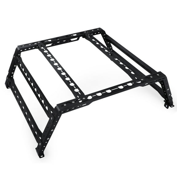 Beaupretty Adjustable Black Metal Truck Ladder Rack, Versatile Mounting Options for Various Trucks
