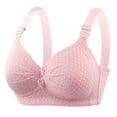 thumbnail image 3 of CFLVAEK Senior Womens Bras Plus Size Wirefree Everyday Bras Comfortable Full Coverage Push Up Bralettes Adjustable Strape Bralette for Big Bust Pink XL, 3 of 10