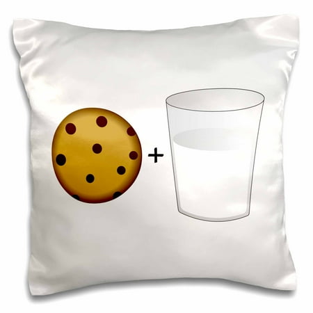 3drose Cute Cartoon Milk And Chocolate Chip Cookies Pillow Case