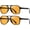Yellow + Yellow, variant on Classic  Aviator Sunglasses for Women Men Large Frame Retro 70s Sunglasses