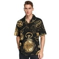 thumbnail image 6 of Ckdifva Gold Clocks Machines Mens Button Down Short Sleeve Shirt Casual Shirts Beach Hawaiian Shirts, 6 of 8