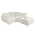 thumbnail image 2 of Harper & Bright Designs Convertible Modular Sectional Sofa with 2 Removable Ottomans & Pillows, Large U Shape Cloud Couch with Reversible Chaise for Living Room, Beige, 2 of 16